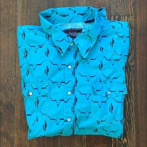Men’s Long sleeve pearl snap western shirt